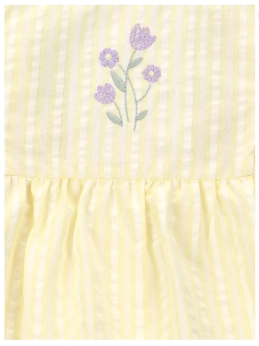 Carter's Baby Girl Dress Yellow And White - Picture 4 of 8